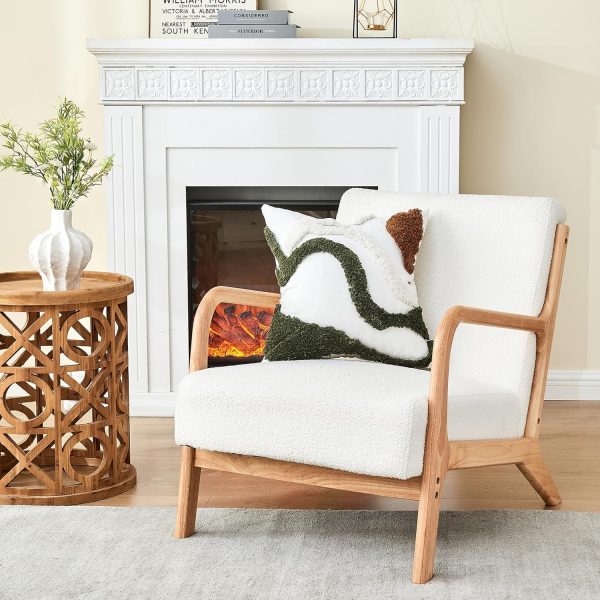 WFOOOO606YRM_2 lifein 18x18 Pillow Covers-Throw Pillow Covers Boho Couch Pillows Embroidered Decorative Accent Pillows Mid Century Textured Pillowcases for Couch Sofa Living Room Bed (Olive Green and Cream)