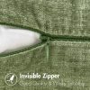MIULEE Soft Chenille Lumbar Throw Pillow Covers Sage Green 12x20 Pack of 2 | Modern Home Decor, Classic Decorative Pillows, Solid Dyed Cases, Boho Couch Cushion Covers for Sofa Bed Living Room