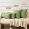 MIULEE Soft Chenille Lumbar Throw Pillow Covers Sage Green 12x20 Pack of 2 | Modern Home Decor, Classic Decorative Pillows, Solid Dyed Cases, Boho Couch Cushion Covers for Sofa Bed Living Room