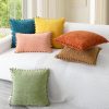 WFOOOO612YRM_4 CaliTime Decorative Couch Throw Pillow Covers 20 X 12 Inches Apricot Brown