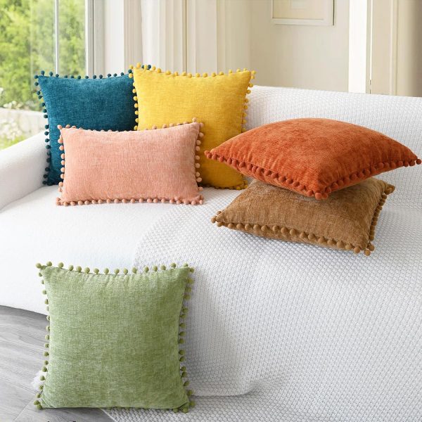 WFOOOO612YRM_4 CaliTime Decorative Couch Throw Pillow Covers 20 X 12 Inches Apricot Brown