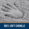 WFOOOO703YRM_3 OLANLY Chenille Bathroom Rugs Mats Sets 2 Piece, 30"x20"+24"x20", Grey | Soft Absorbent Bath Mat and U-Shaped Contour Toilet Rug Set, Quick Dry, Machine Washable Bath Carpet, Home Decor Accessories