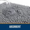 WFOOOO703YRM_4 OLANLY Chenille Bathroom Rugs Mats Sets 2 Piece, 30"x20"+24"x20", Grey | Soft Absorbent Bath Mat and U-Shaped Contour Toilet Rug Set, Quick Dry, Machine Washable Bath Carpet, Home Decor Accessories