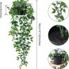 WFOOOO832YRM_2 Whonline Fake Hanging Plants, Artificial Small Potted Plants for Indoor Outdoor Aesthetic Office Living Room Shelf Decor (1 Pack)