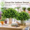 WFOOOO897YRM_4 ColoPlay 20 Bundles Artificial Greenery Boxwood Plants, Fake Outdoor Plants | Artificial Plants Outdoor/Indoor, Fake Plant for Ouside Garden Porch, Window Box, Home Wedding, Farmhouse