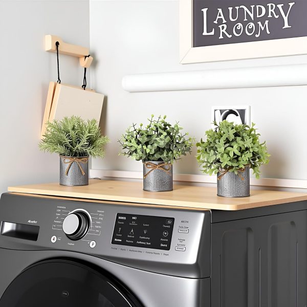 Mkono Small Fake Plants, 3 Pack Faux Plants for Farmhouse Home Decor Indoor | Galvanized Metal Pots, Laundry Room Bathroom Cabin Classroom Office Shelf Table Decoration, Artificial Plants Eucalyptus