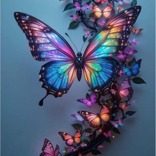 Ycydilirab Butterfly Diamond Painting for Adults-5D Diamond Painting,Butterfly DIY Gem Painting Perfect for Relaxation and Home Wall Decor 12x16inch