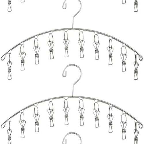 Toplife Clothes Hanger with 10 Clips, Set of 4 Clothes Drying Rack(Indoors)