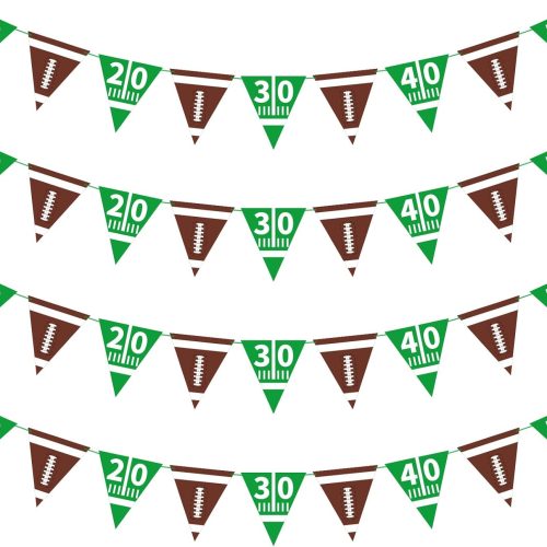 Football Decorations Bunting American Football Theme Triangle Flags Banner for Birthday Party Decorations
