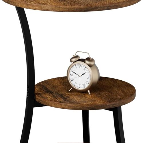 CT0438463JS_1 JUSTOGO Small Round Side Table, 3-Tier End Table for Small Spaces