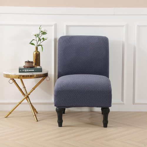LiveGo Armless Accent Chair Cover Slipcover,Slipper Chair Stretch Spandex Removable for Armless Chair Furniture Protector for Living Dining Room Hotel