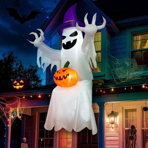CT0440672JS_1 AerWo 8 FT Halloween Inflatables, Ghost Inflatable Halloween Decorations