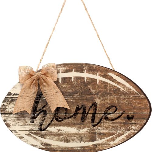Yousoontic Football Sign Front Door Decor Wall Art with Bow Knot
