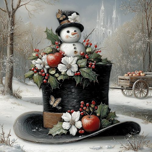 Christmas Diamond Art Kits for Adults，Snowman Diamond Painting Kits for Adult - 5D DIY Full Drill Diamonds Craft Kits for Home Wall Decor 14x 14inch