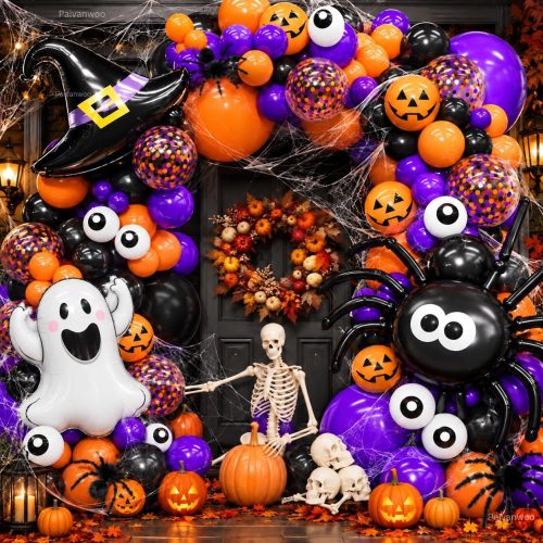 Halloween Balloon Garland Arch Kit 156PCS for Halloween Party Decorations