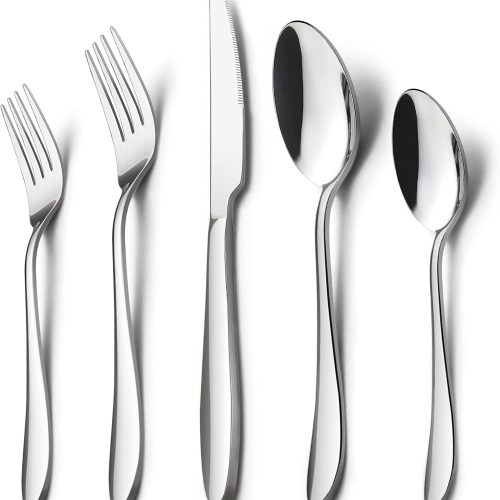 HaWare Silverware Set, 10-Piece Stainless Steel Flatware Set, Service for 2