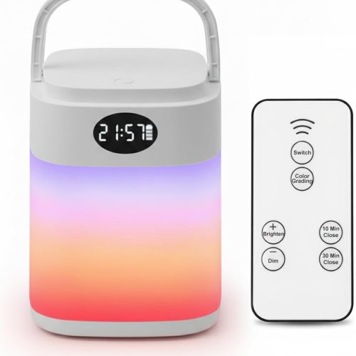 CTD-GR-1859GK_1 YHW RGB Touch Table Lamp, Dimmable Small RGB Bedside Bed Lamp for Bedroom, Cordless LED Night Desk Lamp Rechargeable Color Changing Nightstand Mood Cozy Lamp for Living Room Baby Nursery.