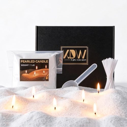 Pearled Candle Sand Wax, Sand Candle Kit, 4LB White DIY Refillable Candle