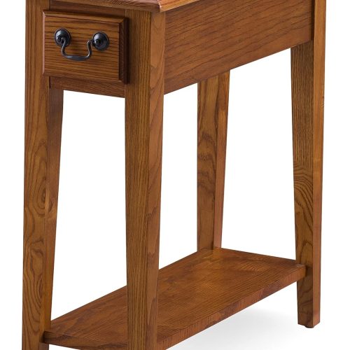 Leick Home Haven Ridge End Table, 10", Medium Oak