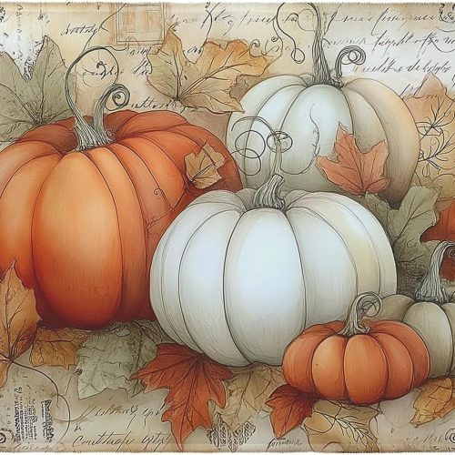 Fall Pumpkin Maple Leaf Vintage Area Rug 2x3 Thanksgiving Autumn Outdoor Door Mat Seasonal Holiday Front Doormat Home Decor Non-Slip Low Pile Small Throw Rugs for Entryway Bedroom Laundry Room