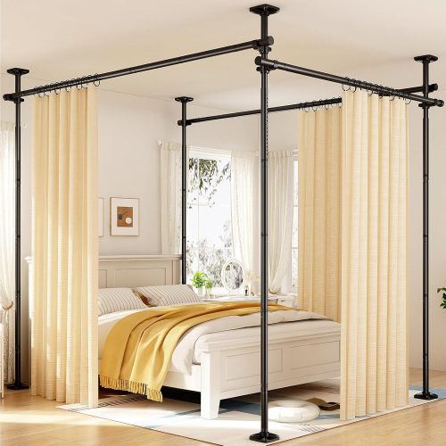Goovilla Room Divider for Room Separation, 4-10ft(H) 28-171inch(W), Black