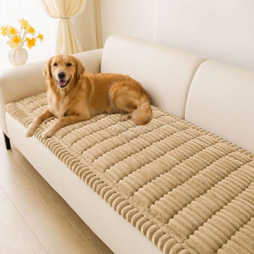 hyha Couch Cover for Dogs, Washable Non Slip Plush Flannel Sofa Protector