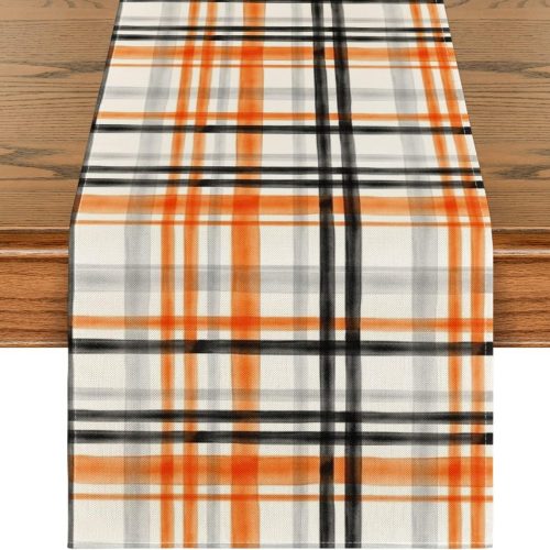 Artoid Mode Plaid Fall Table Runner 13x108 Inch