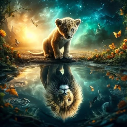 LWZAYS 5D Diamond Painting Kits for Adults, Lion Diamond Art Kits for Beginners, DIY Full Round Drill Gem Art Kit for Home Wall Decor and Adults Gift 35 * 35cm