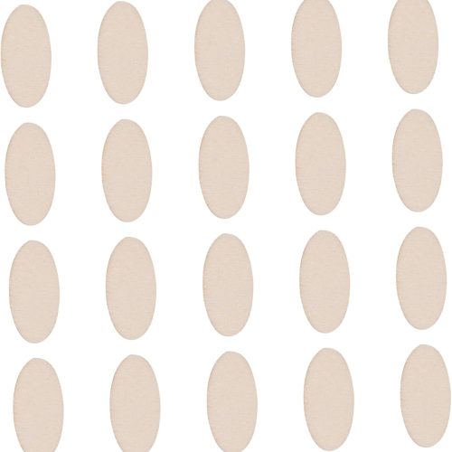 NUOBESTY 200pcs Unfinished Wood Oval Slices Natural Rustic Wooden Cutout Oval Wood Pieces Tag for DIY Craft Wedding Centerpiece Christmas