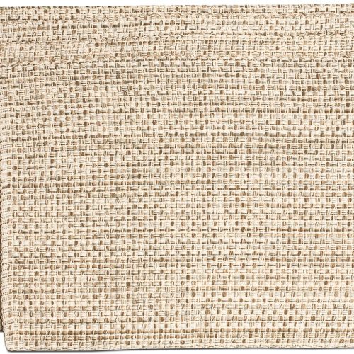 Sweet Home Collection 100% Cotton Placemats for Dining Room Rectangle Two Tone Woven Fabric 13" x 19" Soft Durable Table Mat Set, Set of 4, Eggshell
