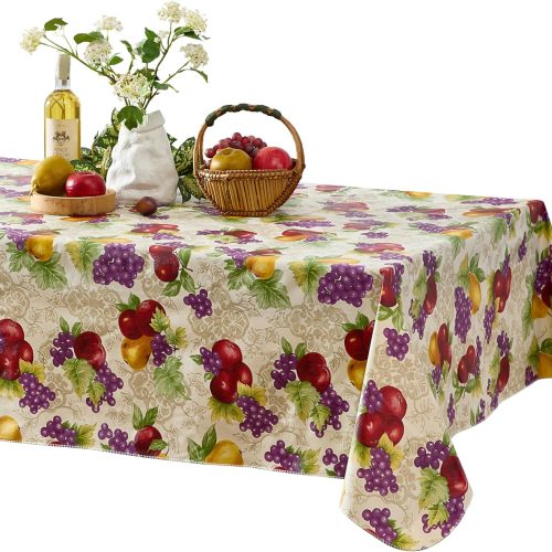 Newbridge Avalon Fresh Ripe Fruit 52”x52” Square Vinyl Tablecloth