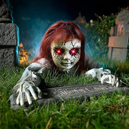 Halloween Scary Doll Groundbreaker Decorations Outdoor Animatronics