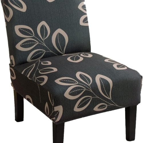 HAOYONG Armless Accent Chair Cover, Stretch Chair Slipcover Printed Slipper Chair Covers Furniture Protector Covers for Living Dining Room Hotel