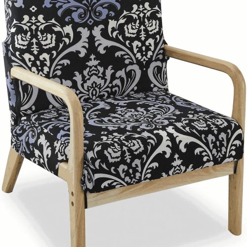 Printed Mid-Century Modern Chair Cover, Stretch Reading Armchair Covers, Upholstered Living Room Chair Covers (C)