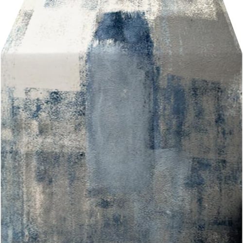 OYIMUA Blue and White Abstract Modern Table Runner, Art Rustic Kitchen Dining Table Decor for Holiday Home Party 13x72 Inches