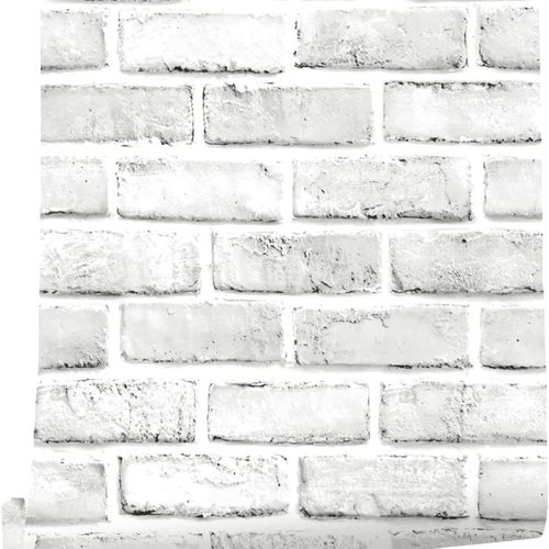 Cohoo Home White Brick Wallpaper Peel and Stick Contact Paper Faux 120”×18”