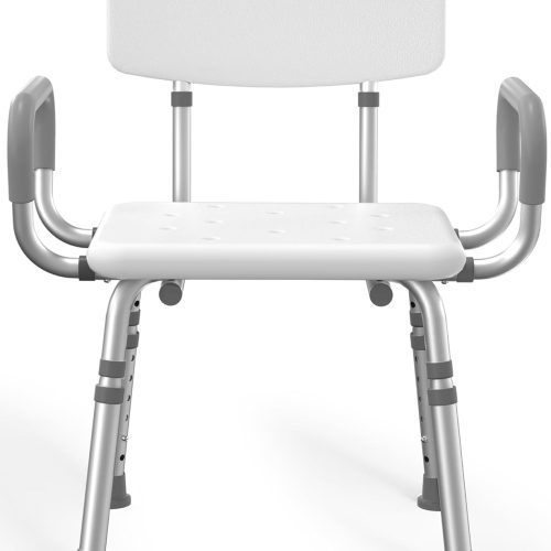 HOMLAND Shower Chair for Inside Shower with Padded Armrests and Back