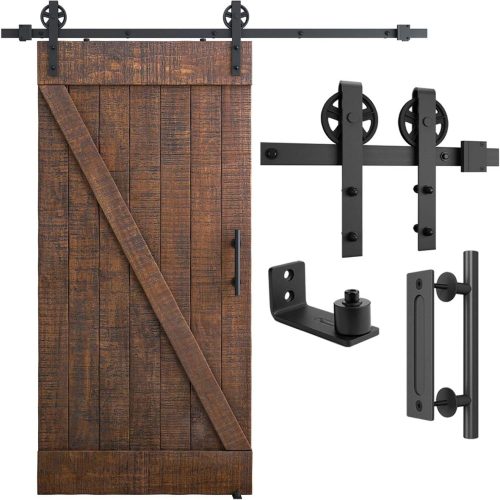 SMARTSTANDARD 6.6ft Heavy Duty Sliding Barn Door Hardware Kit