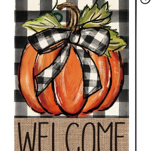 AVOIN colorlife Fall Thanksgiving Pumpkin Welcome Garden Flag 12x18 Inch