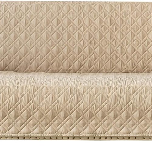 Ameritex Couch Sofa Slipcover 100% Waterproof Nonslip Quilted Furniture Protector for Dogs, Children, Pets, Machine Washable (Beige, 68")