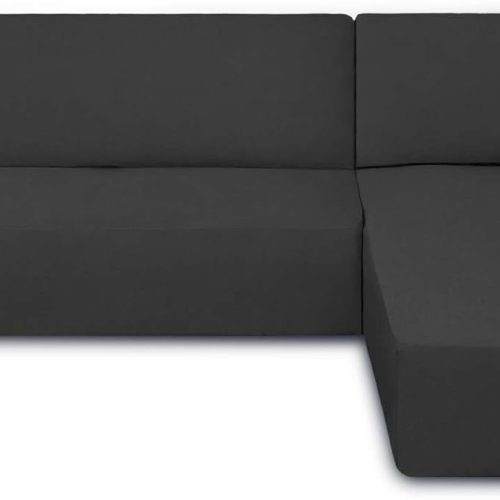 PureFit Super Stretch Sectional Couch Covers - 2 pcs Spandex Non Slip, with Elastic Bottom for L Shape Sectional Sofa Couches, Great for Kids & Pets (3 Seat Sofa + 3 Seat Chaise, Dark Gray)