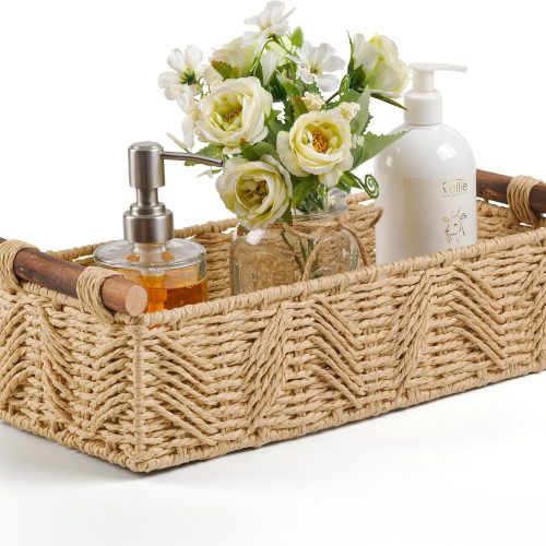 Toilet Paper Storage Basket for Bathroom Countertop Baskets for Organizing