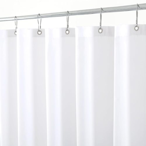 Fabric Shower Curtain Liner 72x72 Inch-White Standard Size Shower Liners