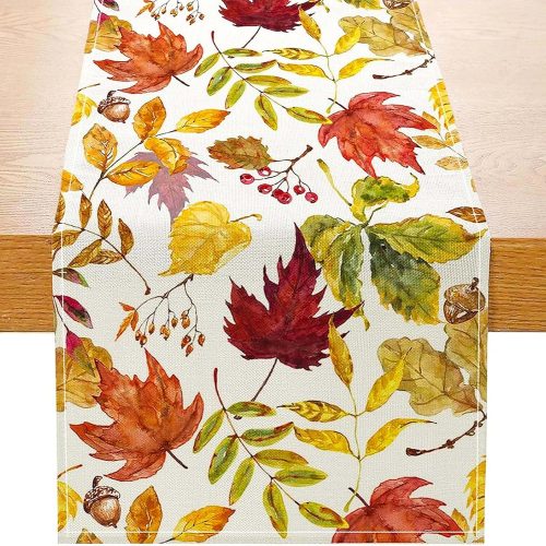 ONFAON Fall Decorations for Home, Fall Maple Leaves Table Runner