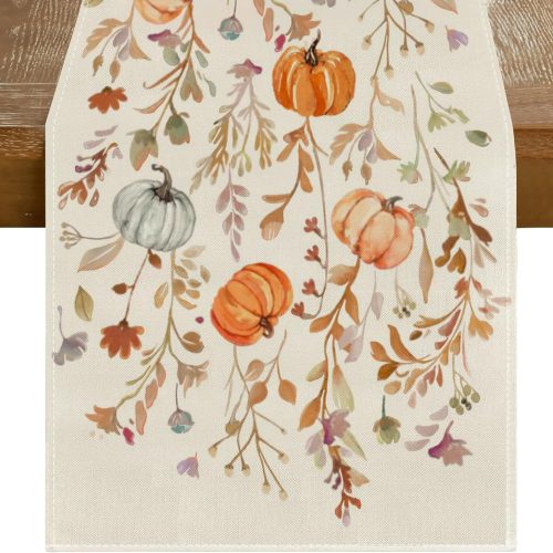 RABUSOFA Fall Table Runner 13x60 Inch Pumpkins Fall Decor for Home