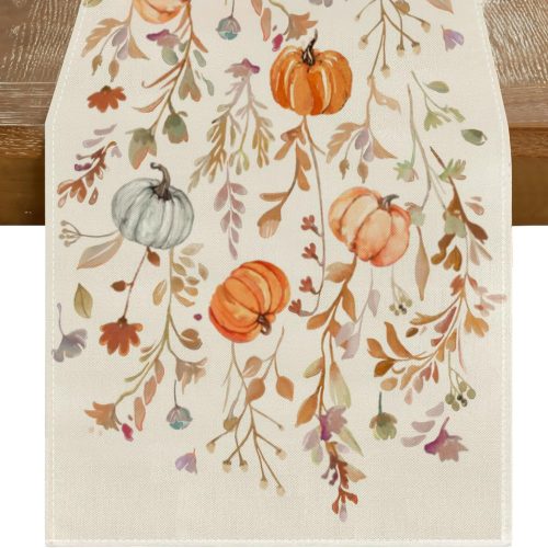 RABUSOFA Fall Table Runner 13x72 Inch Pumpkins Fall Decor for Home