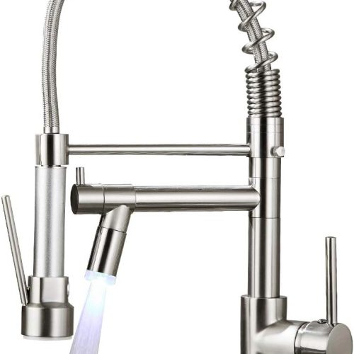 AIMADI Commerical Kitchen Faucet with Pull Down Sprayer,Brushed Nickel