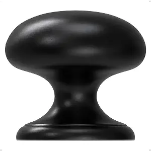 4-Pack Matte Black 1.5" Bifold Closet Door Cabinet Knobs Pulls