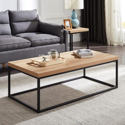 Natural Oak Coffee Table/Center Table, 47-Inch