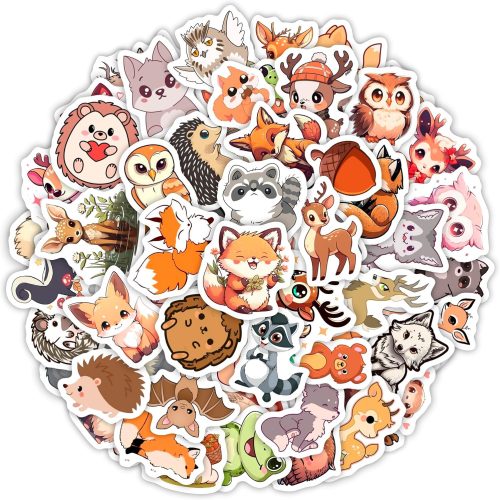 100Pcs Woodland Animal Stickers, Forest Animal Stickers for Water Bottle & Laptop - Woodland Party Supplies & Decorations, Gifts for Women & Men